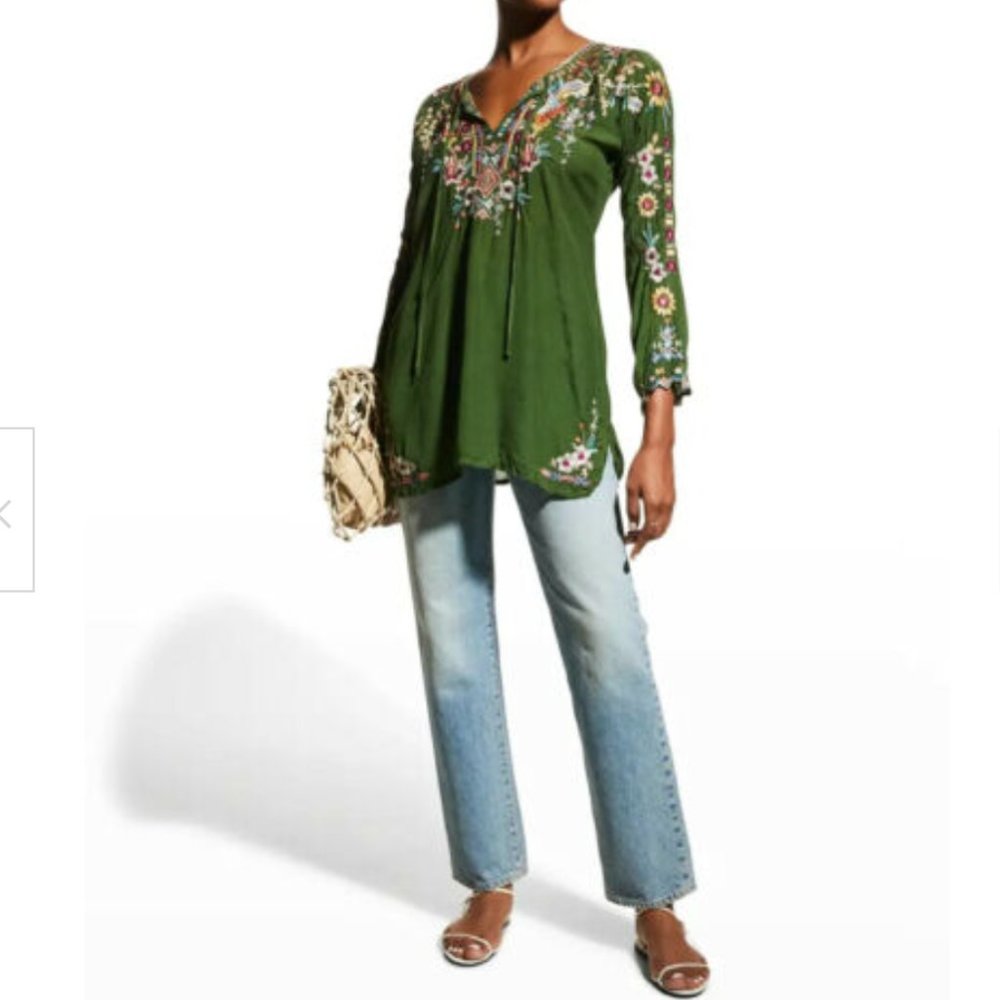 Johnny Was SUNFLOWER BLOUSE Size: S - Picture 1 of 12